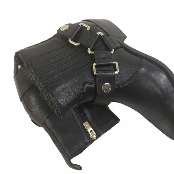 DKNY Boots Womens 5.5 M Black Mina Western Bootie Leather Almond Toe Ankle - Picture 5 of 6